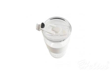 Vialli Design Kubek termiczny szklany ze słomką 600 ml - FUORI Biały (30404)  - zdjęcie duże 1