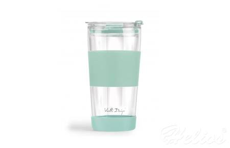 Vialli Design Kubek termiczny szklany ze słomką 600 ml - FUORI Miętowy (30428)  - zdjęcie duże 1