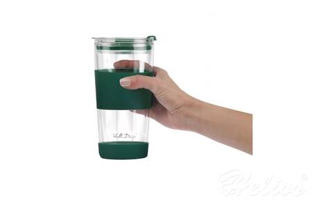 Vialli Design Kubek termiczny szklany ze słomką 600 ml - FUORI Zielony (30398)  - zdjęcie duże 3
