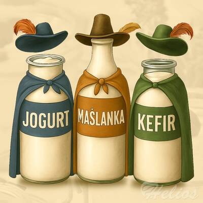 Mleczni muszkieterzy. Jogurt, maślanka, kefir