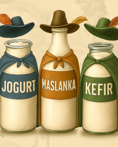Mleczni muszkieterzy. Jogurt, maślanka, kefir