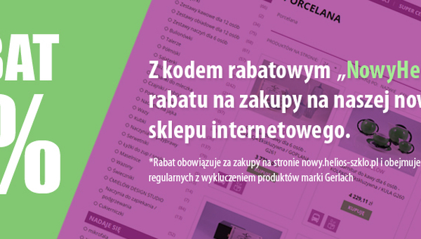 Rabat 5% na zakupy na nowym sklepie internetowym