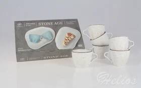 Lubiana Zestaw filiżanek 100 ml / 6 szt. - STONE AGE / Beżowy