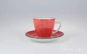 Lubiana Filiżanka 350 ml ze spodkiem - 6591H Beata, Dorota (coral)