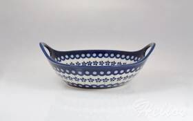 Bolesławiec 166A / Miska z uszami 22,3 x 24,5 cm - GU-1813