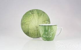 Lubiana Filiżanka 350 ml ze spodkiem - 9075A Zielony