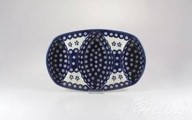 Bolesławiec 166A / Półmisek dzielony 16,9 x 27 cm - GU-2059