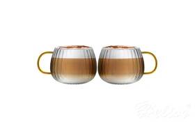 Vialli Design Szklanki niskie z żółtym uchem 350 ml / 2 szt.- TULIP (1227)