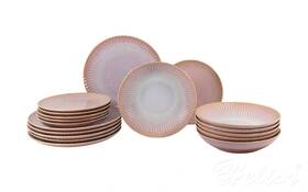 Lubiana Zestaw talerzy dla 6 os. / 18 części - STONEWARE S011T Blush