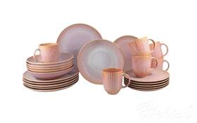Lubiana Zestaw naczyń dla 6 os./ 24 części - STONEWARE S011T Blush (Daisy)