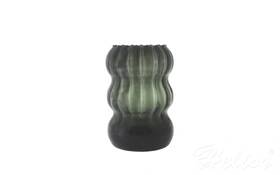 Krosno Glass S.A. Wazon optyk pionowy Bubble 26,5 cm / Grafitowo-zielony(D063)