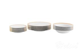 Ćmielów Zestaw talerzy dla 6 os./ 18 części - G666 MARGARET Złota