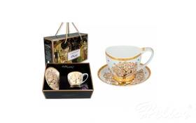 Carmani Filiżanka Vanessa 100 ml ze spodkiem - G. Klimt  / Drzewo życia (532-0354)
