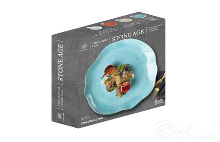 Zestaw talerzy dużych obiadowych - Stone Age Niedekorowany