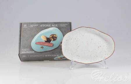Zestaw talerzy płytkich 21 cm / 6 szt. - STONE AGE / Beżowy