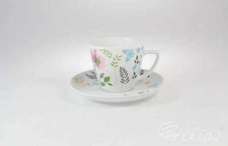 Filiżanka porcelanowa wiosenna 0,35 l z podstawką