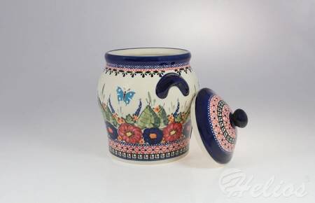 Bolesławiec Garnek z pokrywką 1600 ml GU 1928 dekoracja Art 166A