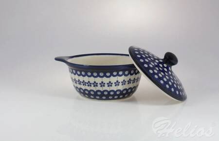 Garnek ceramiczny na smalec z Bolesławca 1,00 l numer GU 1927 dek. 166A