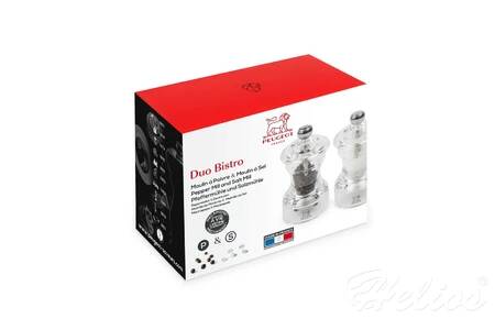 Peugeot Komplet młynków do soli i pieprzu 10 cm - Bistro / Przezroczysty