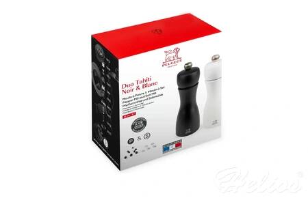 Peugeot Komplet młynków do soli i pieprzu - Tahiti czarny/biały