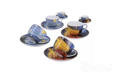 Filiżanki 250 ml ze spodkami 2 szt. - V. van Gogh / Taras kawiarni nocą i Gwiaździsta noc (830-7119)