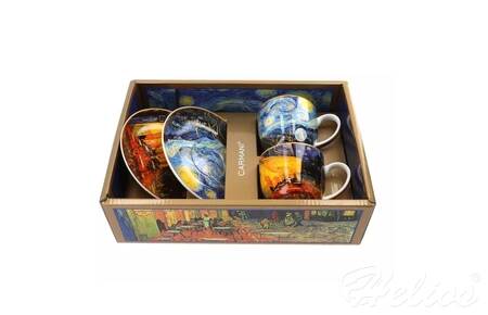 Komplet 2 filiżanek ze spodkiem / V. van Gogh / Taras kawiarni nocą i Gwiaździsta noc