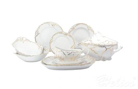 Ćmielów Komplet obiadowy na 6 osób 7830 Rococo Anna (bogate złoto)