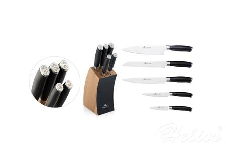 Gerlach Komplet 5 noży kuchennych w bloku - 991 DECO Black  - zdjęcie duże 2