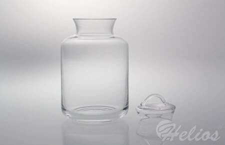 Krosno Glass S.A. Handmade / Pojemnik z dekielkiem 19 cm - BEZBARWNY (1281)  - zdjęcie duże 1