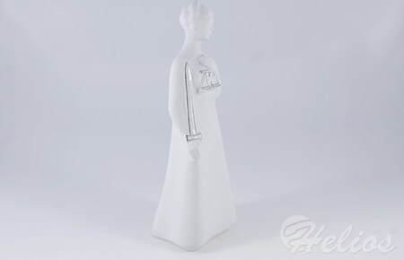 Ćmielów Figurka porcelanowa - TEMIDA (E908 platyna)  - zdjęcie duże 5