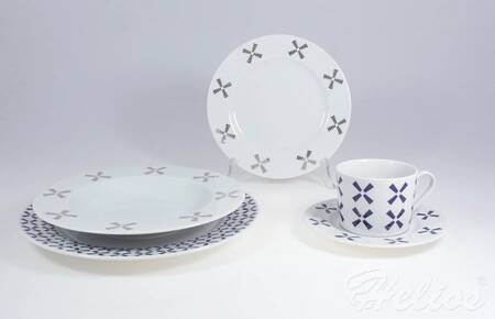 Ćmielów design Komplet obiadowy z filiżankami na 6 osób Holandia 