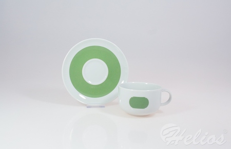 Ćmielów Design Studio MIX&MATCH / NEW ATELIER: Filiżanka 0,28 l ze spodkiem - GREEN (G088)  - zdjęcie duże 1