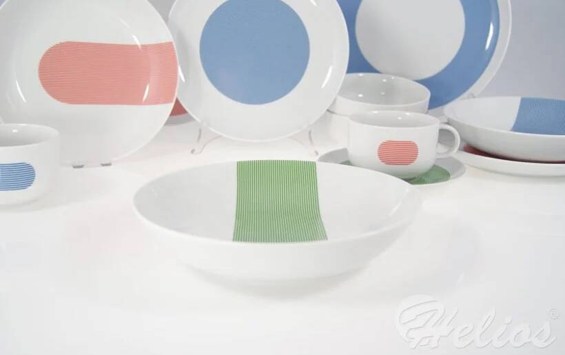 MIX & MATCH / NEW ATELIER: Talerz głęboki 21 cm - GREEN (G088)