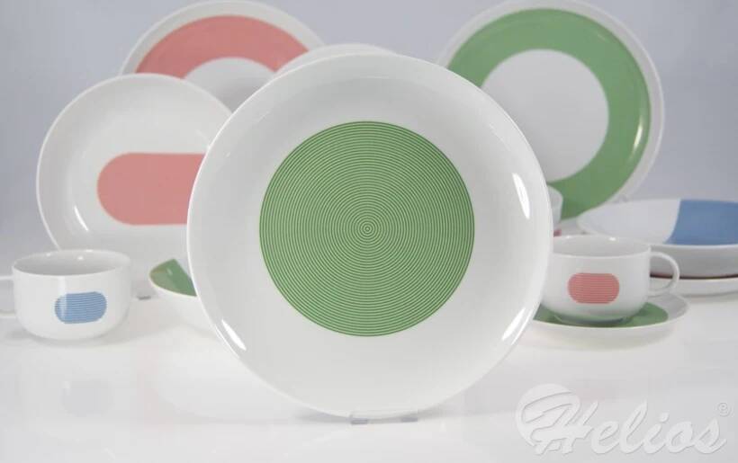 MIX & MATCH / NEW ATELIER: Talerz płytki 22 cm - GREEN (G088)