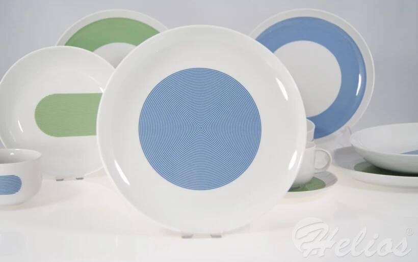 MIX & MATCH / NEW ATELIER: Talerz płytki 22 cm - BLUE