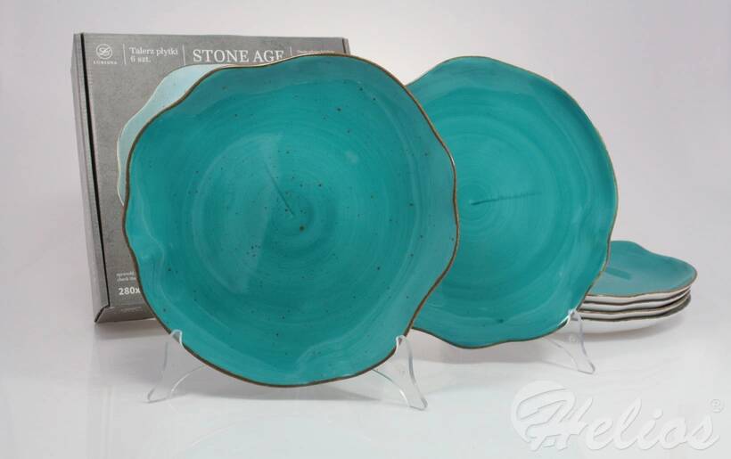 Zestaw talerzy płytkich 28 cm / 6 szt. - STONE AGE / Morski