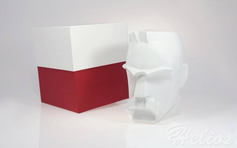 Porcelanowa głowa Marszałka Piłsudskiego 23 cm 