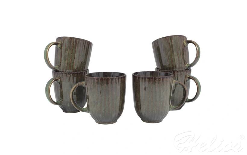 Zestaw kubków dla 6 osób - STONEWARE S010T Jade (Daisy)