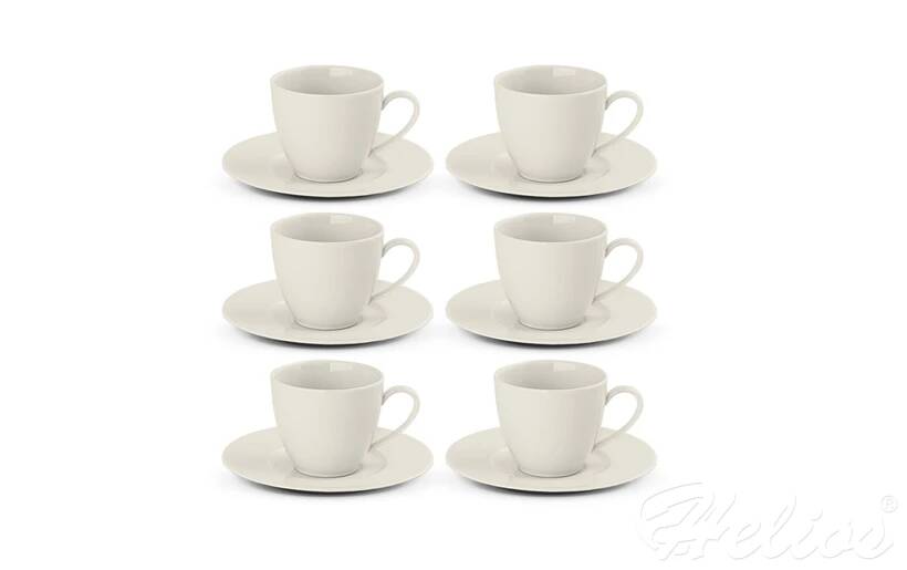 Zestaw filiżanek dla 6 osób / 12 części - Modern Ivory (112A)