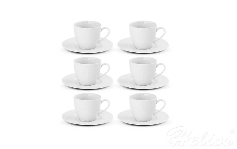 Zestaw filiżanek dla 6 osób / 12 części - Modern White (112A)