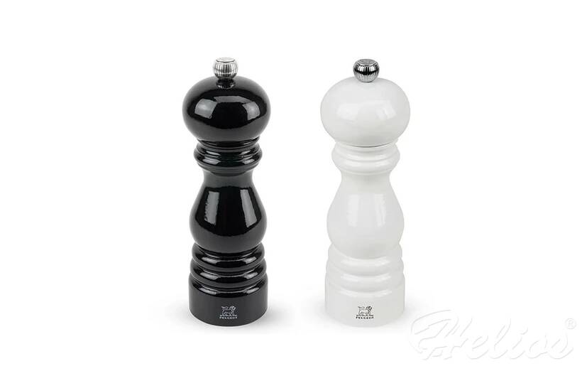 Zestaw 2 młynków PARIS 18 cm - Biały / Czarny (PG-2-27346)