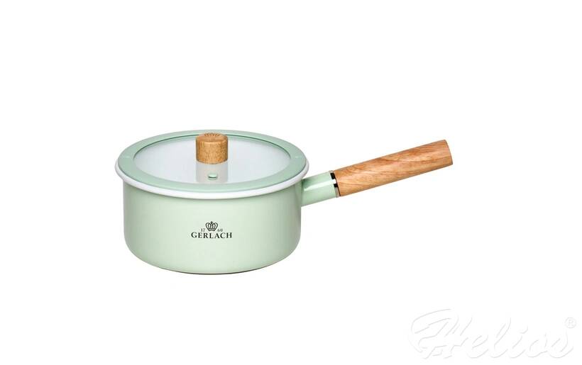 Rondel 18 cm - NATUR Enamel / pastelowo zielony