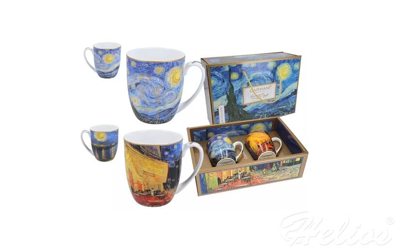 Kubki 400 ml - 2 szt. - V. van Gogh / Taras kawiarni nocą i Gwiaździsta noc (830-7219)