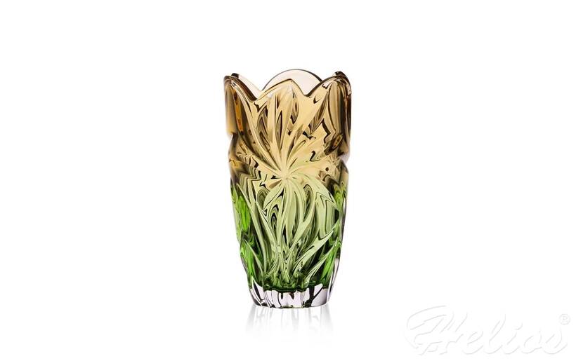 Wazon kryształowy 28 cm - Flora Amber Green (526565)