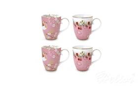 PIP Studio Zestaw kubków 350 ml - Floral / Large pink (002.152)
