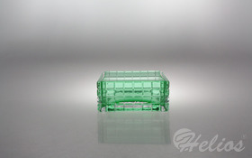 Krosno Glass Sp. z o.o. Handmade / Świecznik kwadratowy 6 cm - ZIELEŃ (20-4117)