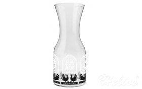 Karafka 0,90 l - Deco Line / Folk biało - czarny (3950)