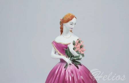 Ćmielów Figurka porcelanowa - MARKIZA w bordowej sukni (0060)  - zdjęcie duże 1