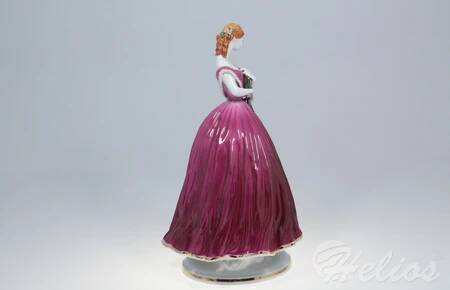 Ćmielów Figurka porcelanowa - MARKIZA w bordowej sukni (0060)  - zdjęcie duże 7