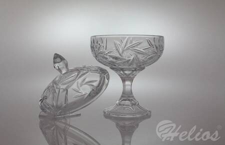 Bohemia Bomboniera kryształowa na nodze 24 cm - Pinwheel / szlif bez wypełnienia (CZ827203)  - zdjęcie duże 1